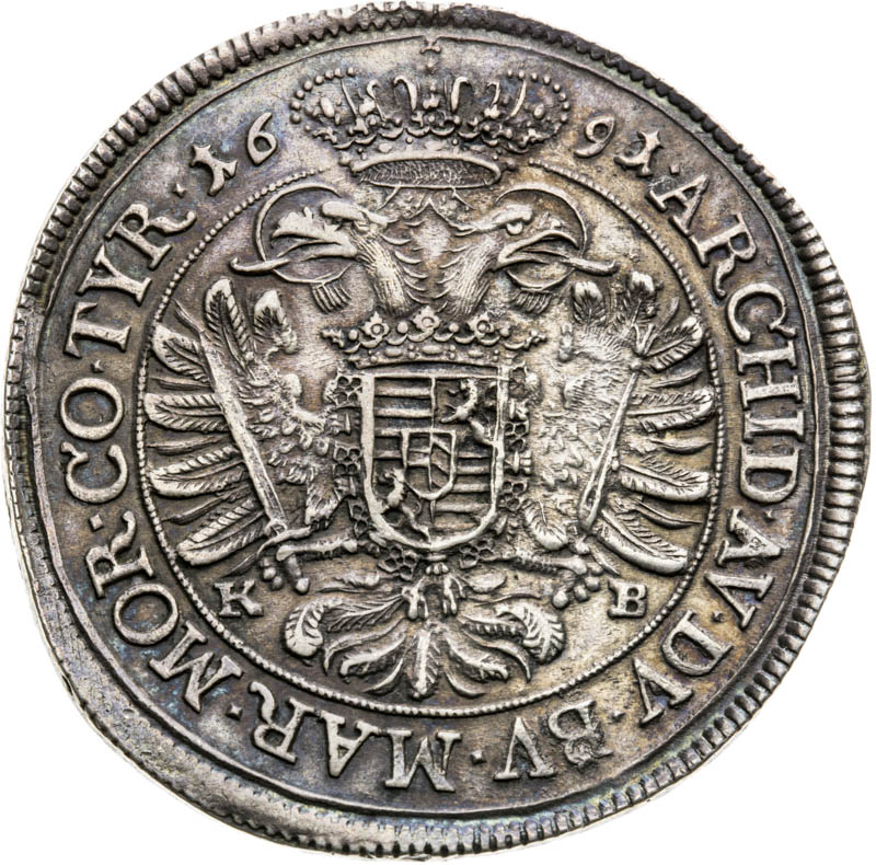 1/2 Thaler 1691 - back