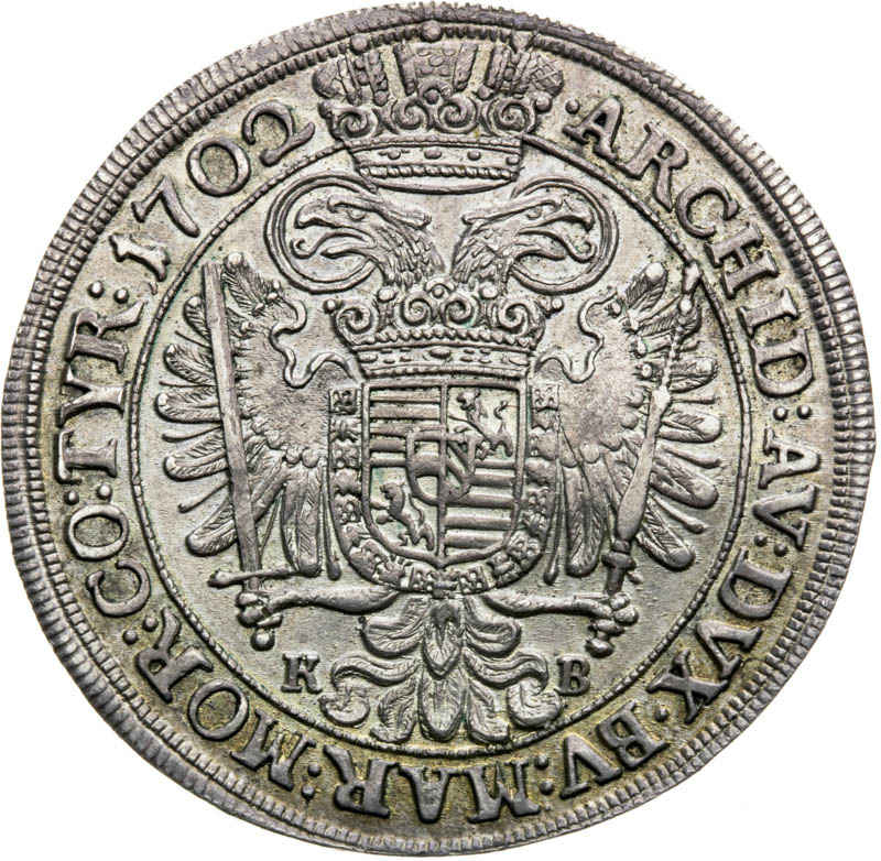 1/2 Thaler 1702  - back