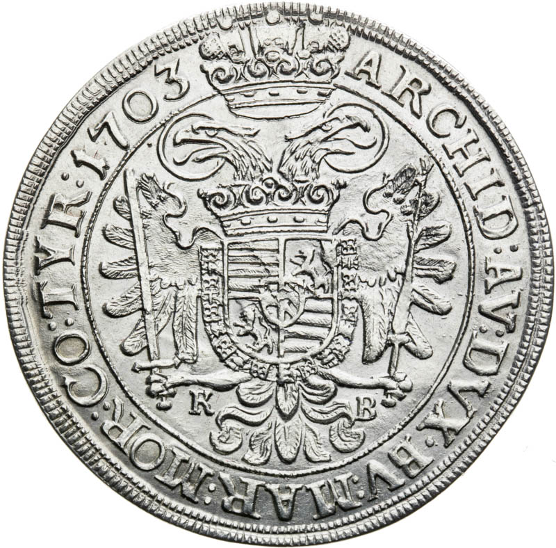 1/2 Thaler 1703 - back