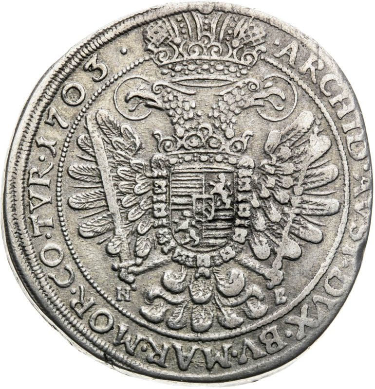 1/2 Thaler 1703 - back