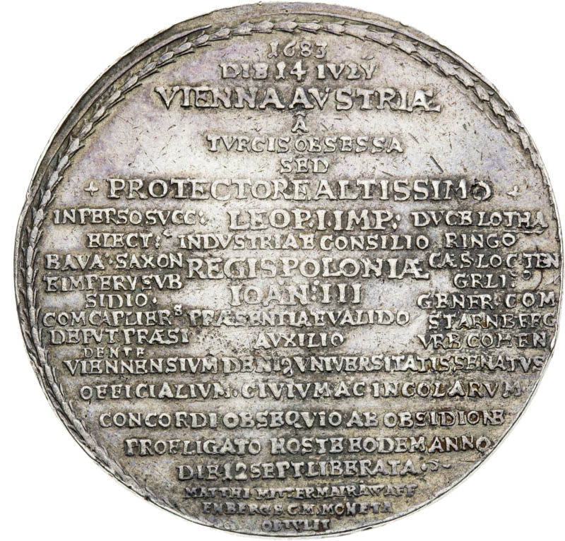 Silver medal 1683 (Thaler) - back