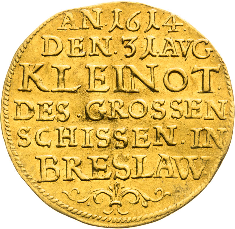 Gold token 1614 (Ducat) - back