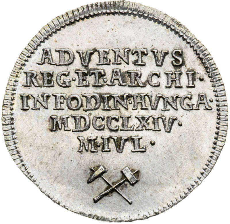 Silver jeton 1764 - back