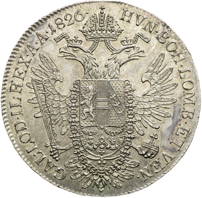 1/2 Thaler 1826 - back