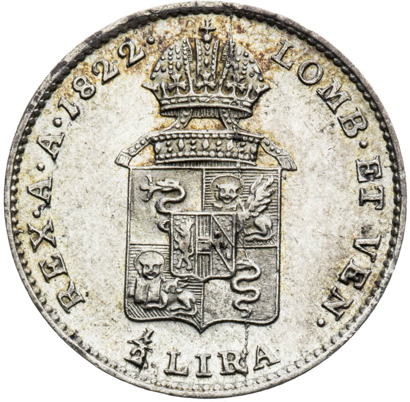 1/2 Lira 1822 - revers