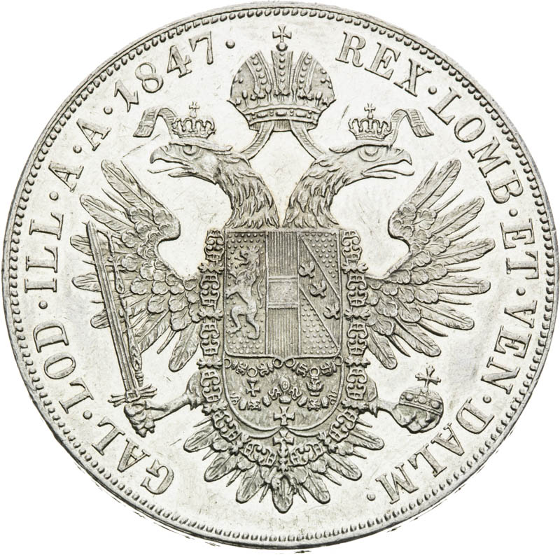 Thaler 1847 - back