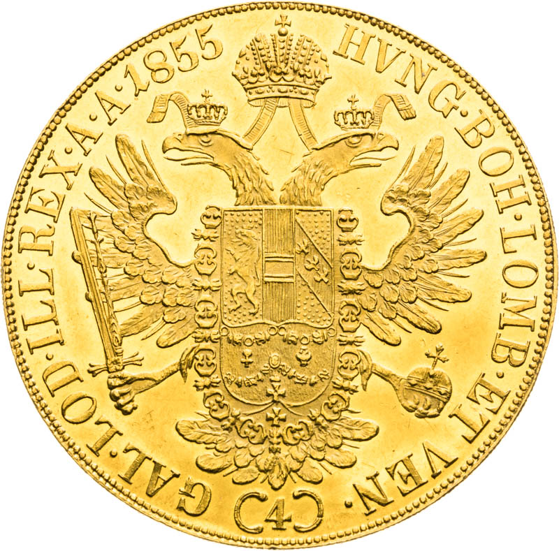 4 Ducats 1855 - back