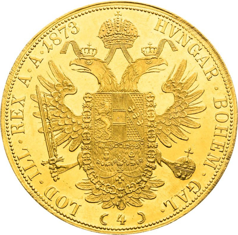 4 Ducats 1873 - back
