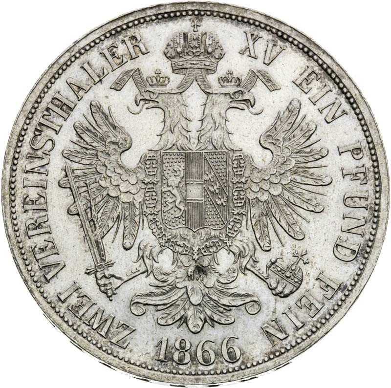 Federal 2 Thaler 1866 - back