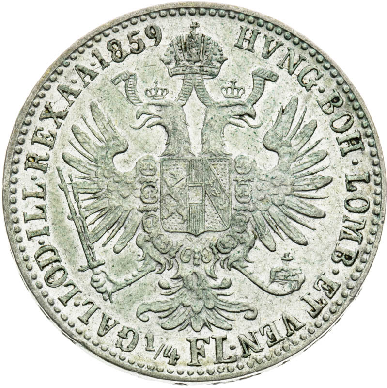 1/4 Gulden 1859 - back