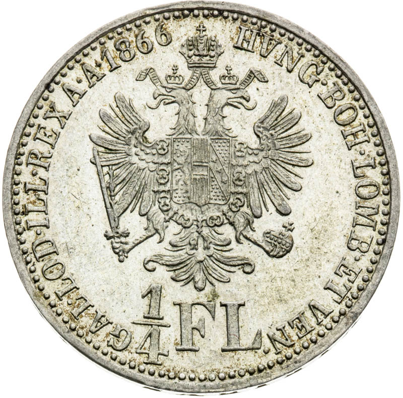 1/4 Gulden 1866 - back