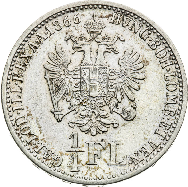 1/4 Gulden 1866 - back