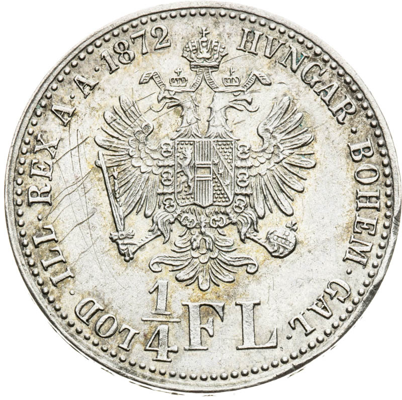 1/4 Gulden 1872 - back
