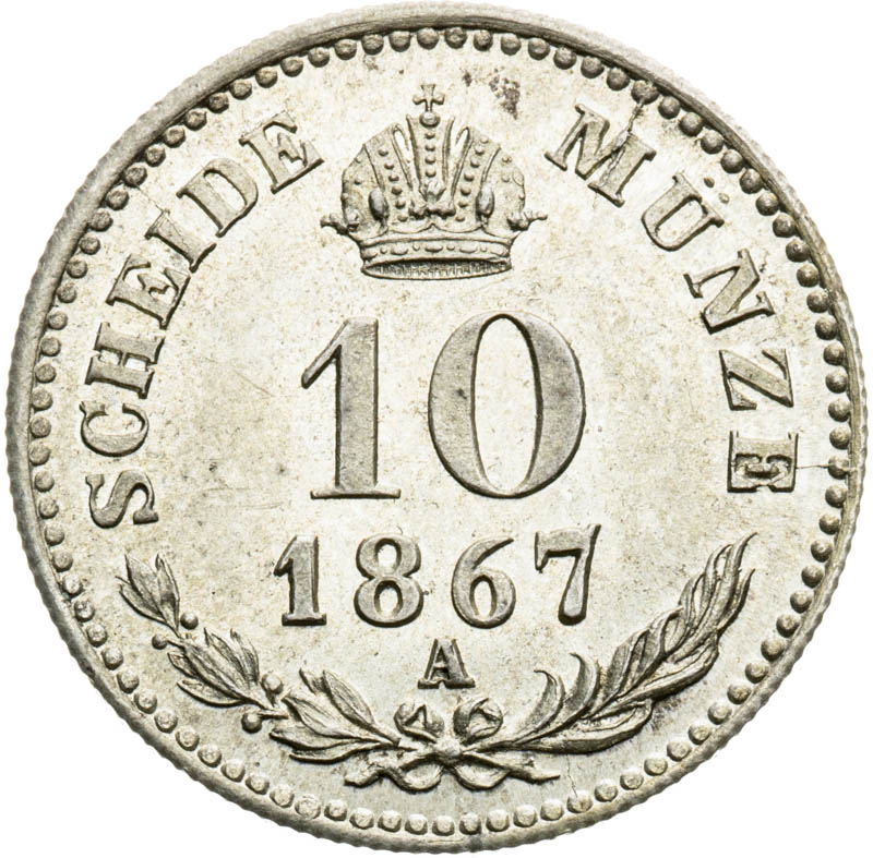 10 Kreutzer 1867 - back