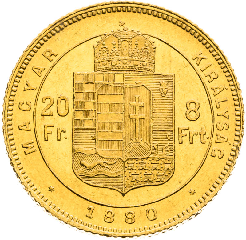 8 Gulden 1880 - back