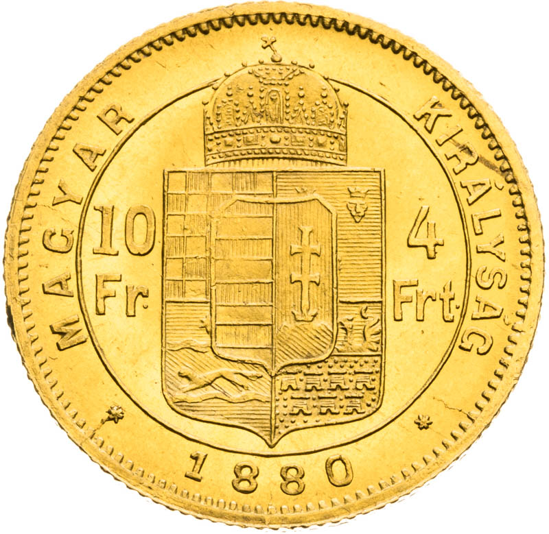 4 Gulden 1880 - back