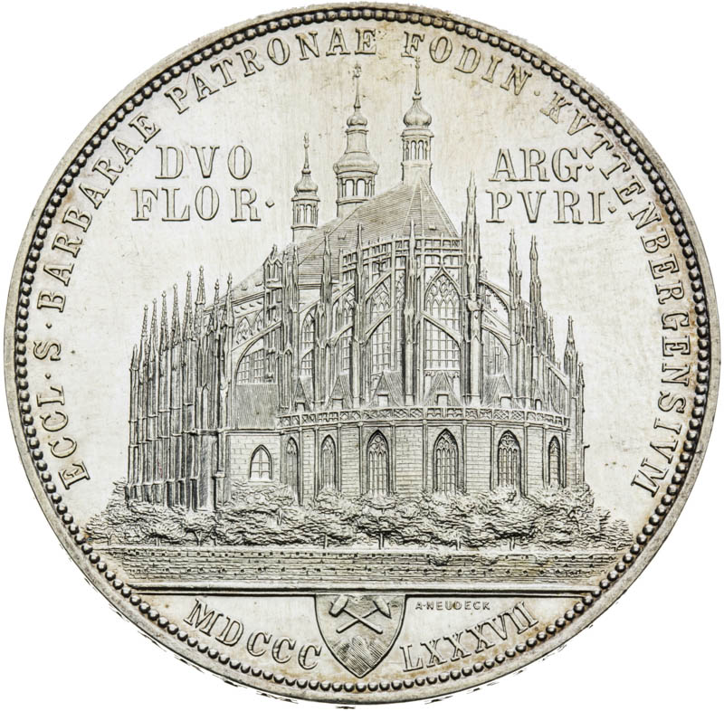 2 Guldens 1887 Kuttenberg - back