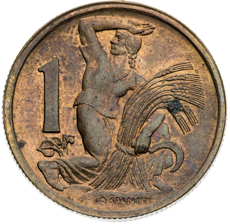1 Koruna 1946 (Pattern strike) - front