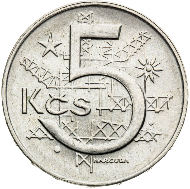 5 Korun 1968 (Pattern strike) - back