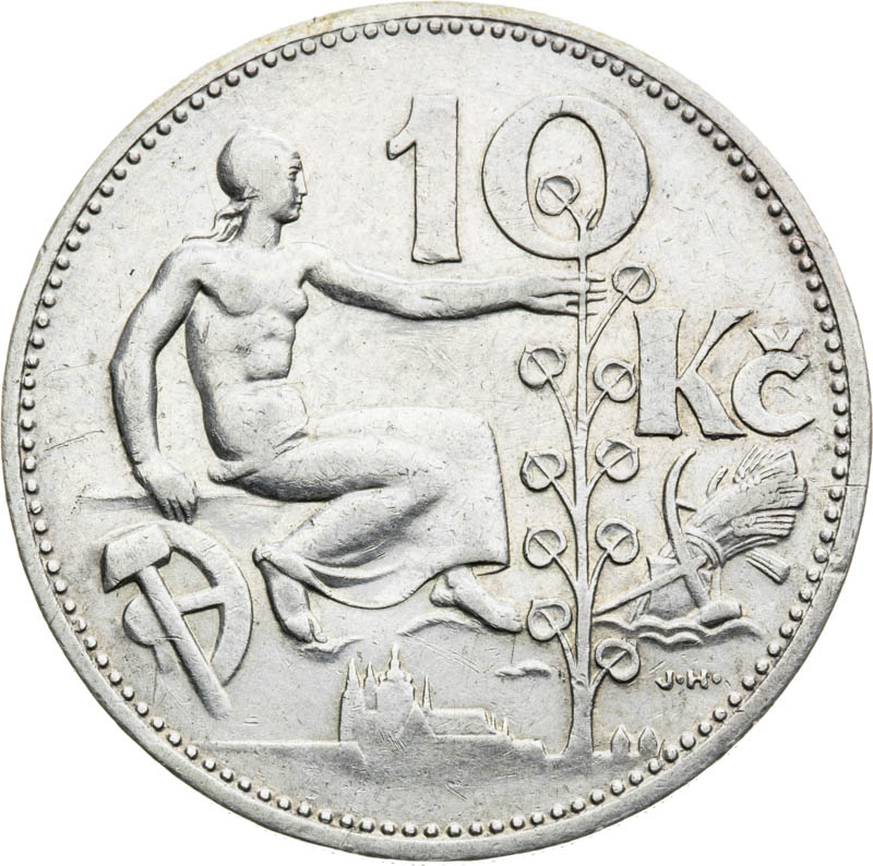 10 Koruna 1933 - front