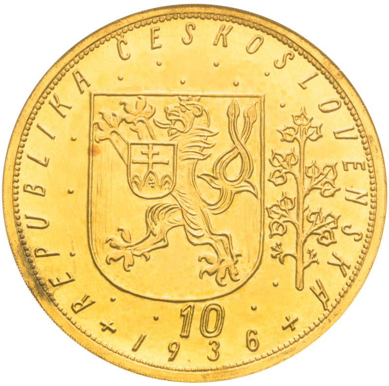 10 Dukát 1936 - revers
