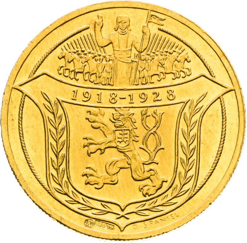 Gold Medal 1928 (4 Ducats) - back
