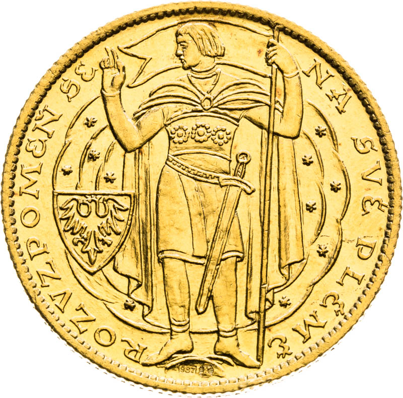 Gold medal 1929 (5 Ducats) - front