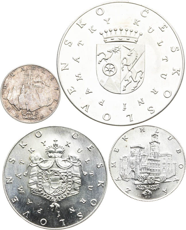 Silver medals 1974 (4 pcs) - back