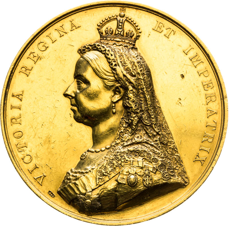Gold medal 1887 - front