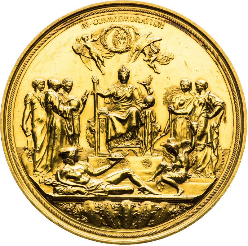 Gold medal 1887 - back