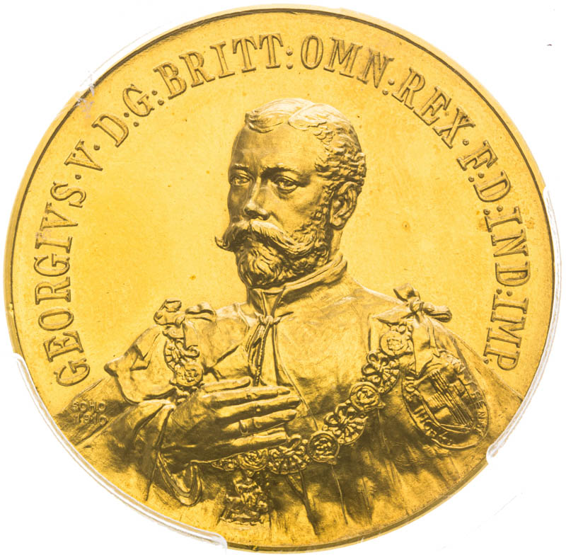 Gold medal 1910 (Pattern strike) - front