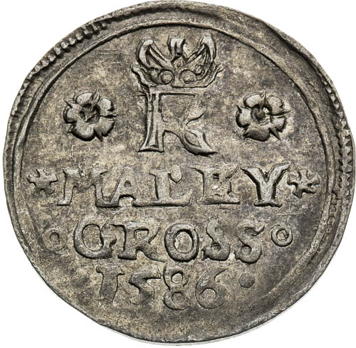 Malý groš 1586 - revers