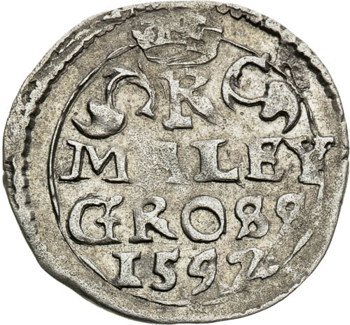 Kleingroschen 1592 - back