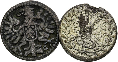 Haléř 1650, Vratislav Peníz (2 ks) - revers
