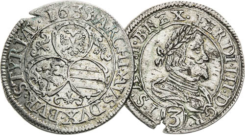 3 Krejcar (2 ks) - revers