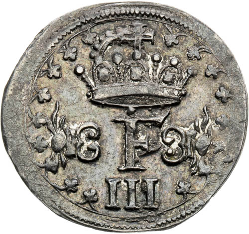 Stříbrný žeton 1636 - revers
