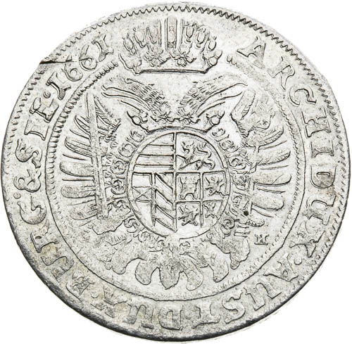 XV Krejcar 1661 - revers