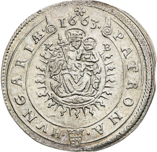 XV Kreutzer 1663 - back