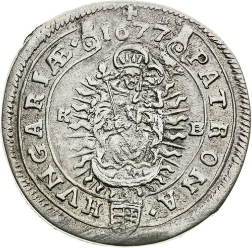 XV Kreutzer 1677 - back