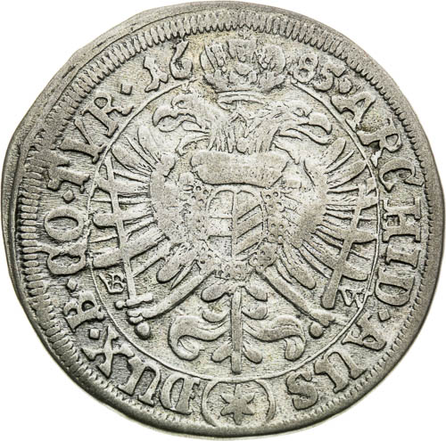 XV Kreutzer 1685 - back