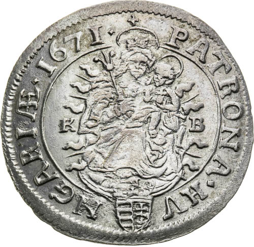 VI Kreutzer 1671 - back