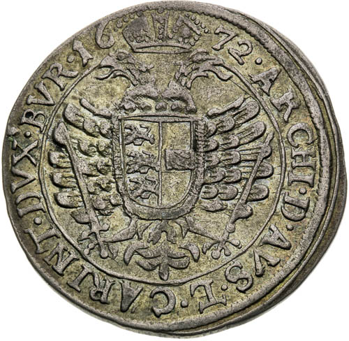 VI Kreutzer 1672 - back