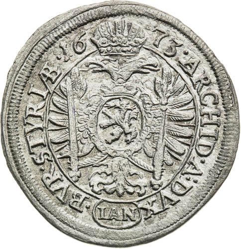 VI Kreutzer 1673 - back