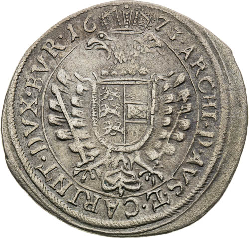 VI Kreutzer 1673 - back