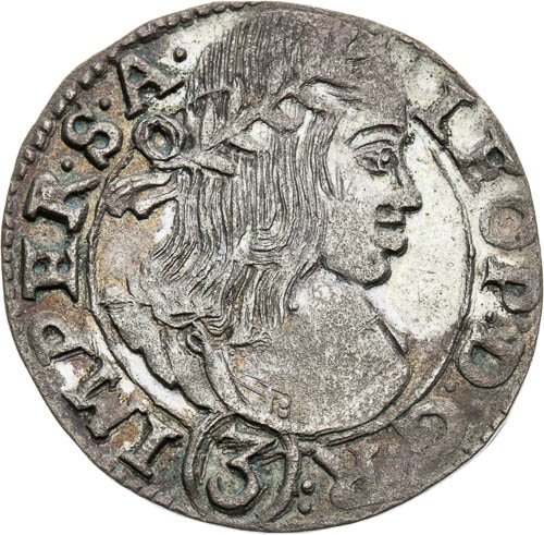 3 Grajciar 1660 - averz
