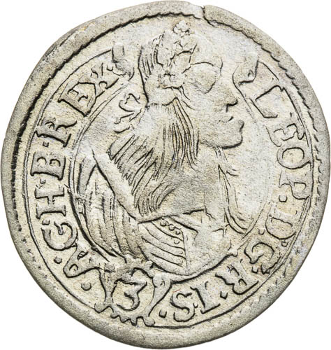3 Grajciar 1662 - averz