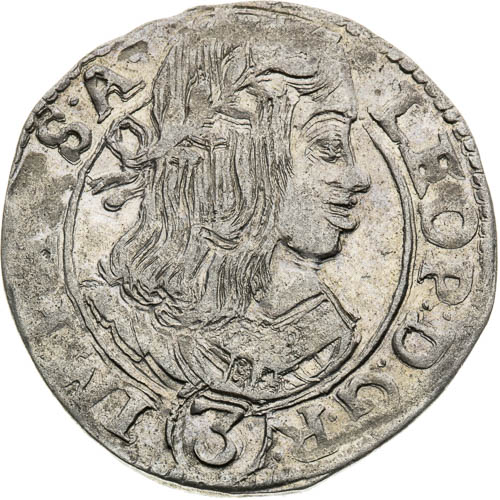 3 Grajciar 1663 - averz
