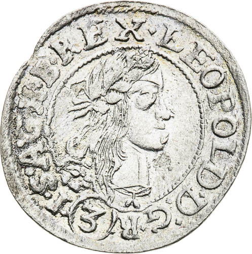 3 Grajciar 1667 - averz