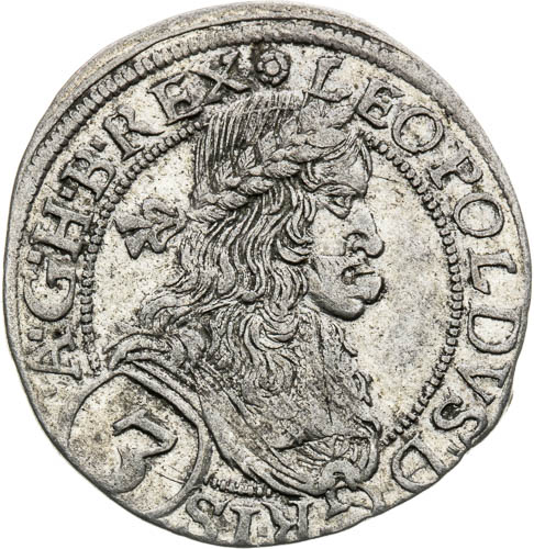 3 Grajciar 1670 - averz