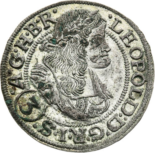 3 Grajciar 1670 - averz